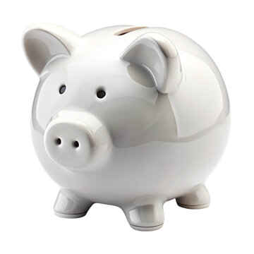 recommend clip art: white piggy bank isolated on transparent background