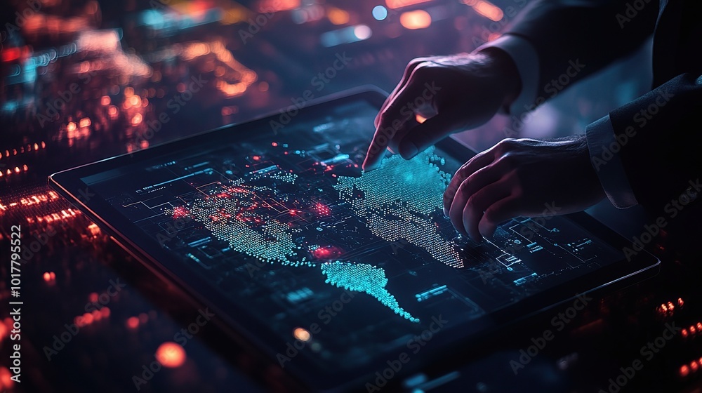 Poster global data analysis on touchscreen interface
