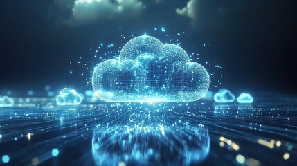 Futuristic Cloud Rendering with Digital Effects