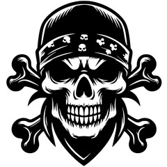 Bandit skull vector