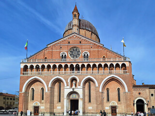 Basilica of Saint Anthony against the blue sky in Padova.