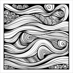 Fototapeta premium Adult colouring book page 
