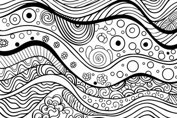Fototapeta premium Adult colouring book page 