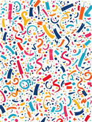 Obraz premium New Year and Christmas card, graphic advertising backgrounds in a doodle 2D illustrator style.