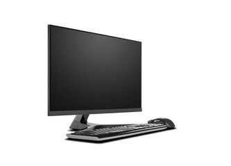 Modern computer isolated on white background.
