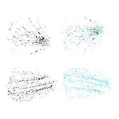a vector set of colored blots and splashes 3