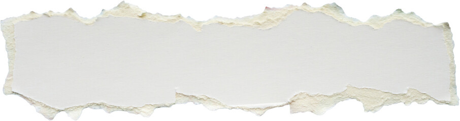 White ripped paper torn edges strips isolated on white background