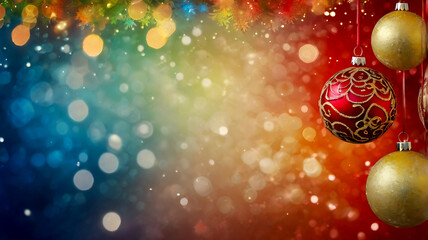 Fototapeta premium Merry Christmas and happy new year background
