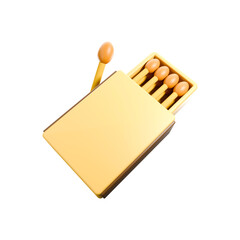 a 3D icon render lighter wood camp