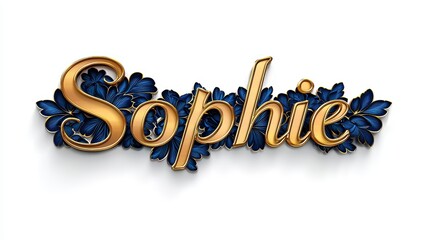 Elegant Gold Logo with Indigo Background for Sophie