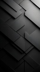 A textured black background with overlapping geometric shapes, ideal for use in modern design projects, web backgrounds, or branding materials, conveying simplicity and sophistication,