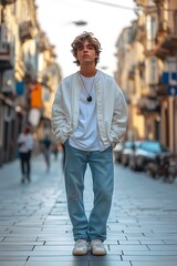 Fototapeta premium Baggy jeans spring summer 2025 youth, ss2025