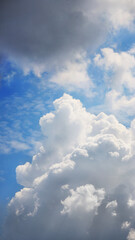 Cumulus clouds in the sky