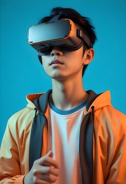 Digital Learning Kids with Virtual Reality Googles