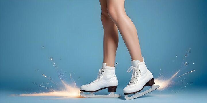 Woman Ice skating and Figure skating