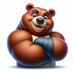 Fototapeta premium bear mascot character.