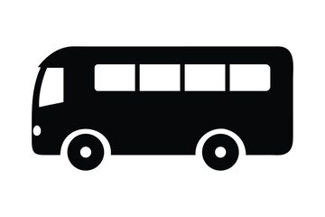 Simple Bus Silhouette Graphic for Transport Logo