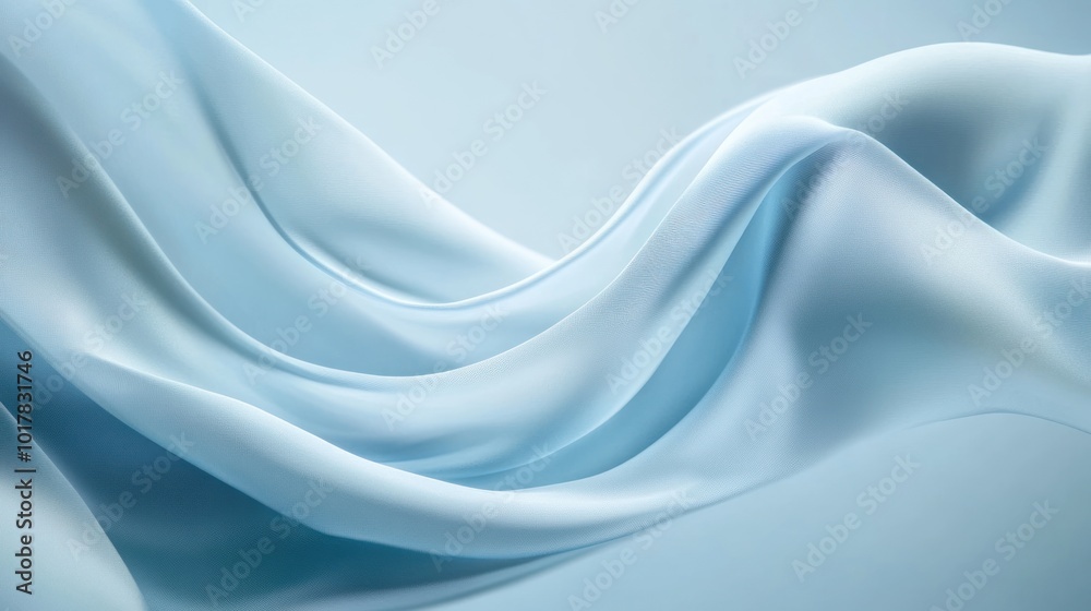 Poster abstract soft blue gradient with a blurred effect evoking calmness and tranquility in a simple studi