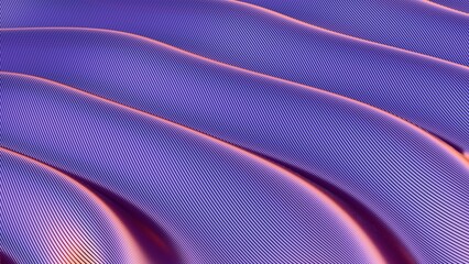 Abstract purple landscape with dynamic flowing lines