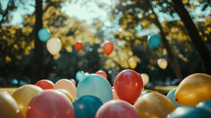 五颜六色的气球背景
