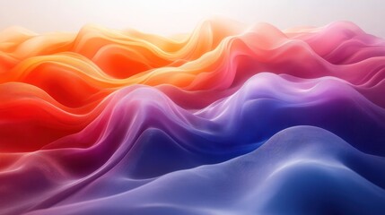 Fototapeta premium Abstract Colorful Fabric Waves