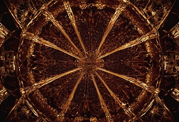 Abstract lines and curves forming intricate geometric patterns, creating a complex and futuristic background with sharp edges and fine details. Ai generated image.