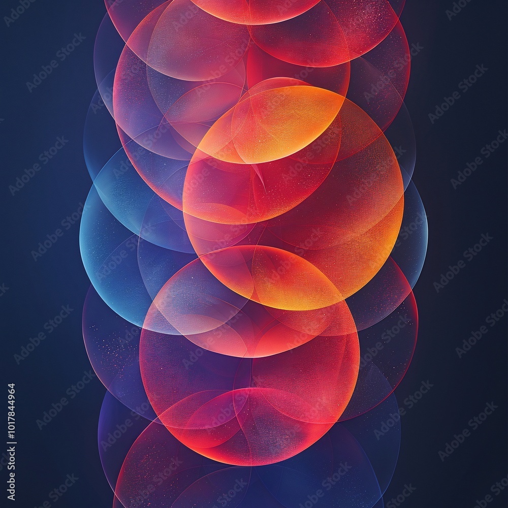 Poster Abstract Colorful Overlapping Circles Background