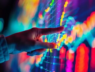 Hand Interacting with Stock Market Data