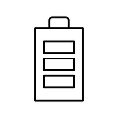 battery bar line icon