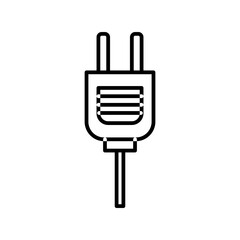 plug cable line icon
