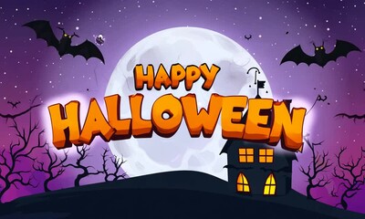 happy halloween text background