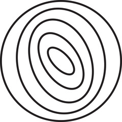 Circle twirl line geometric. Design element for round frame, science, tech, digital