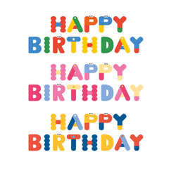 playful typography for happy birthday