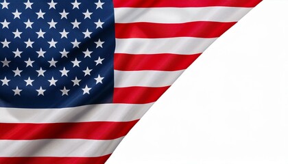 Naklejka premium Closeup of Ruffled American Flag - Isolated PNG