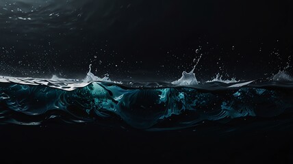 a wave of water that has the word  on it