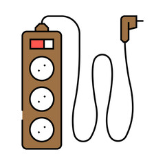 surge protector electrical engineer line icon vector. surge protector electrical engineer sign. isolated symbol illustration