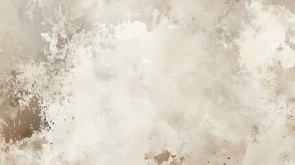 Abstract background with a beige, white and brown color scheme. It features a textured surface with splatters and paint strokes, suggesting a vintage or aged look.