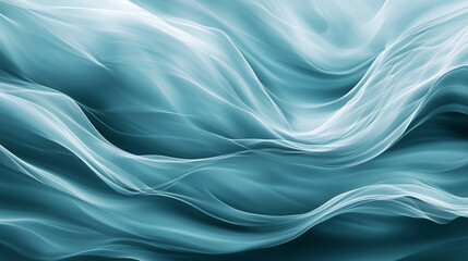 Thin, flowing lines in deep turquoise and cold pewter, mimicking icy rivers. Soft gradient background, minimalist composition