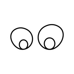 Cartoon eyes icon vector. Halloween eyes illustration sign. Eyes symbol or logo.