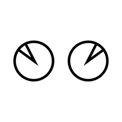 Cartoon eyes icon vector. Halloween eyes illustration sign. Eyes symbol or logo.