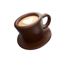a 3D icon render coffee cup