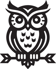 Owl icon vector art illustration
