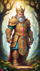 Fototapeta premium A king of dwarves in the woods