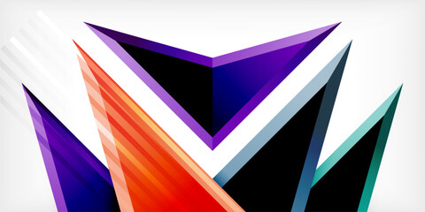 Abstract background color triangles and arrows composition. Vector Illustration For Wallpaper, Banner, Background, Card, Book Illustration, landing page