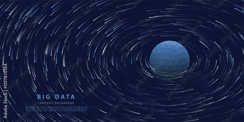 Wall mural abstract radial data science concept. technology or science concept. vector background.