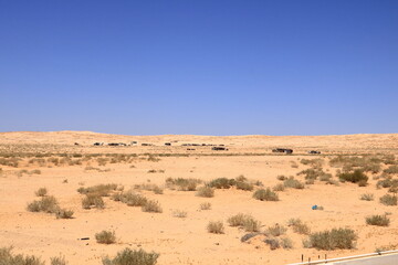 Jordan, Middle East - May 15 2024: small village in the desert
