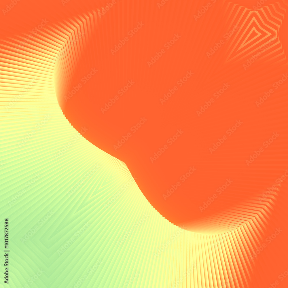 Poster Illustration of a symmetrical geometric pattern. 3d rendering