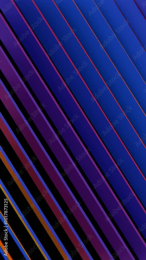 Poster Diagonal vibrant stripes on a dark background, creating a dynamic abstract composition.






