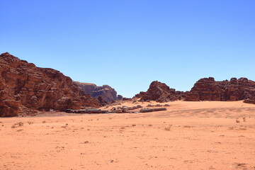 Camp site tents at Wadi Rum Desert, Jordan