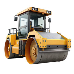Naklejka premium yellow bulldozer isolated on white